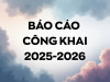 Báo cáo công khai năm học 2025-2026